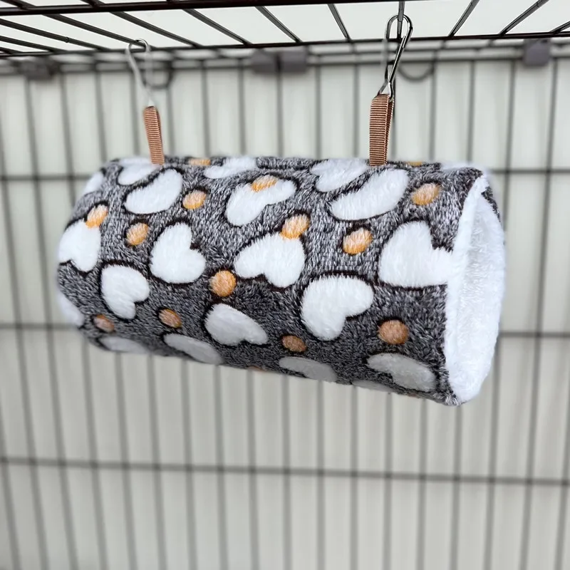 Hamster Toy Maze Hamster Cage Tunnel Small Pet Tunnel Hamster Cage Ferret Tunnel Hammock For Rat Warm Hamster Tube Toy Hanging Bed Cage For Rabbit Guinea Pig Small Animals