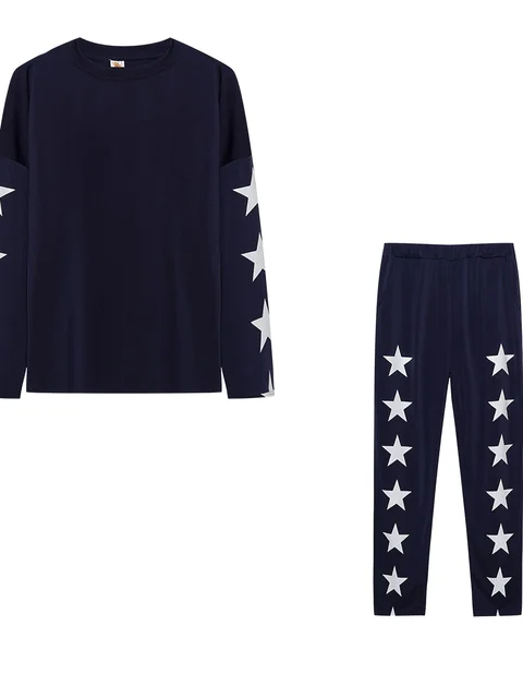 European And American Fashion Women's Color Contrast Plaid Patchwork Casual Long-sleeved Two-piece Suit 5