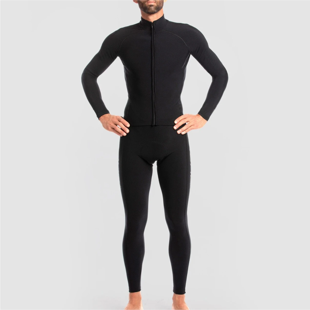 Men Winter Cycling Triathlon Skinsuit One-piece Thermal Fleece