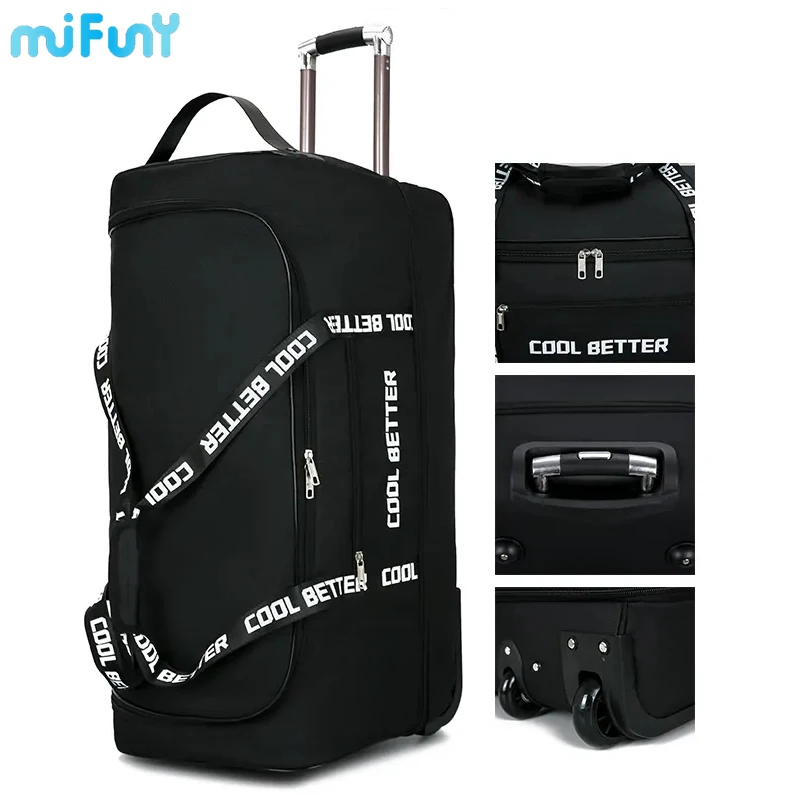 MIFUNYLargeCapacityWheeledTravelBagForMenCarryonLuggageBackpackUnisexTravel