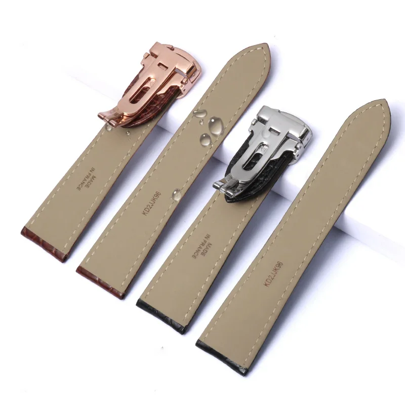 Premium Alligator Leather Watch Strap - Elegant Unisex Design