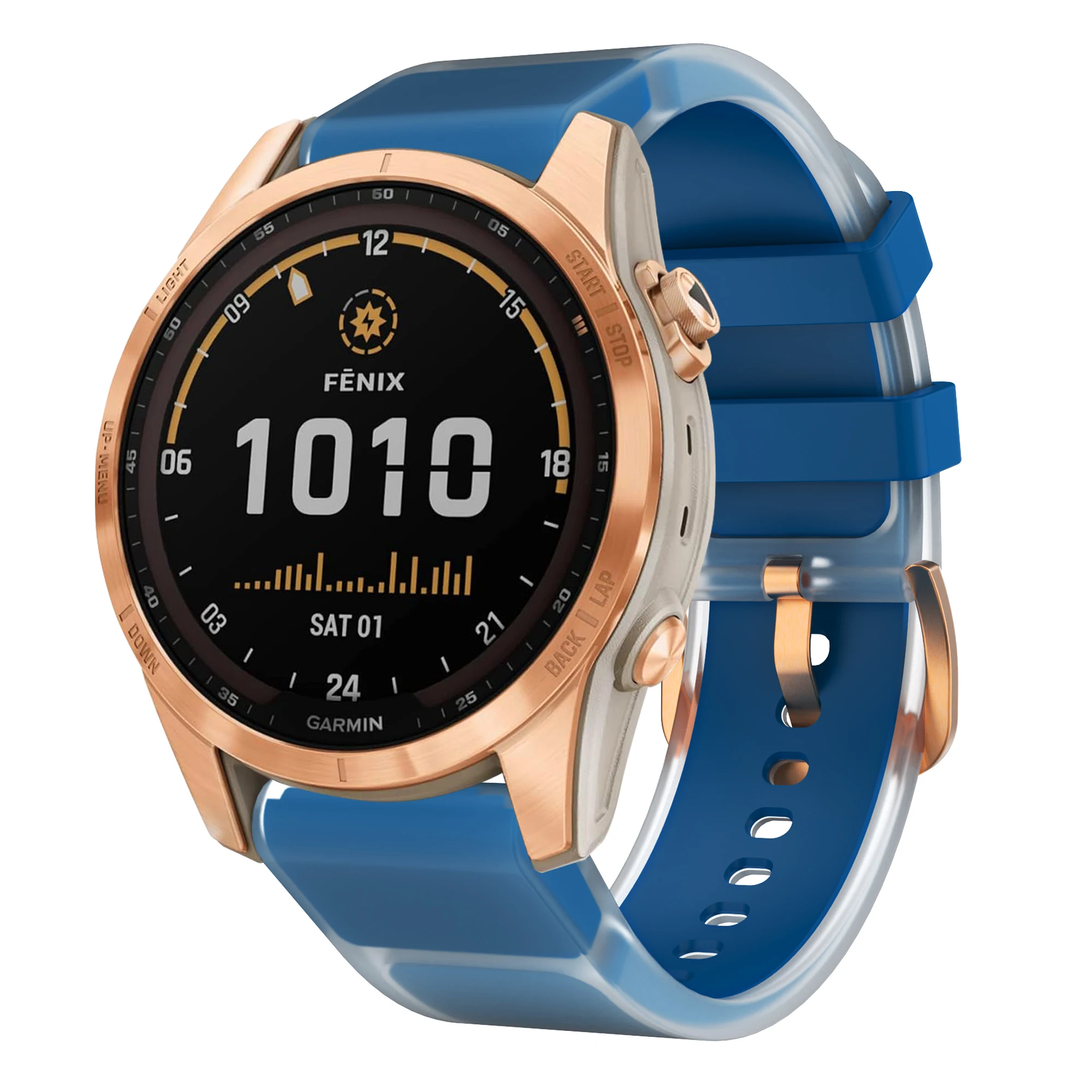 Quick Release Clear Glacier Silicone Watch Band - 20mm Strap