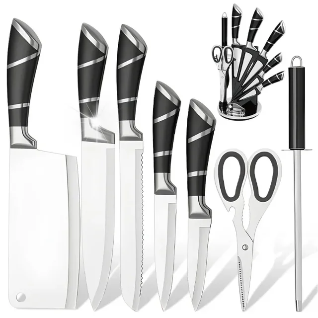 9-Piece Stainless Steel Knife Set 1