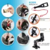 Flat Curved Adhesive Mount 4 Ways Turntable Motorcycle Helmet Chin Bracket Arm Adapter For Gopro 12 9 Insta360 Dji Accessories 3