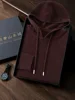 ANGEL Men's Hooded Pullover 100% Cashmere Knitted Sweater  Autumn Winter New Style Long Sleeve Sweater Casual Sports Hoodie Top 5
