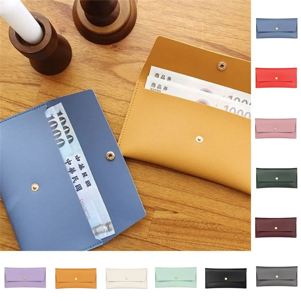 Women Wallet Korean Style PU Leather Envelope Clutch Coin Purse