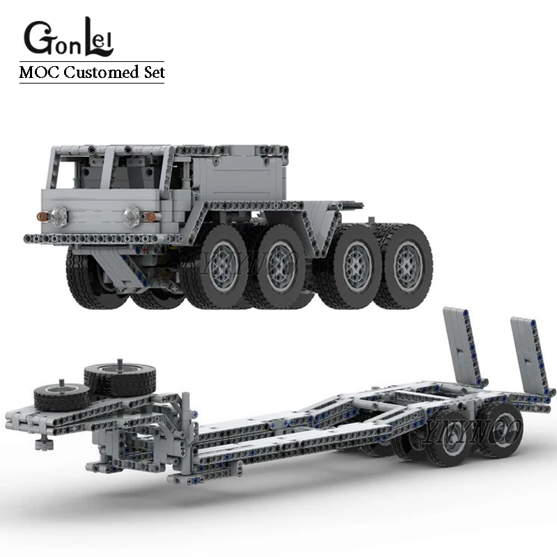 

NEW Customed MOC - MAZ-537 MAZ/ChMZASP 5247G Building Blocks Truck fit for Technical Semi Trailer Bricks Models DIY Toys Gifts