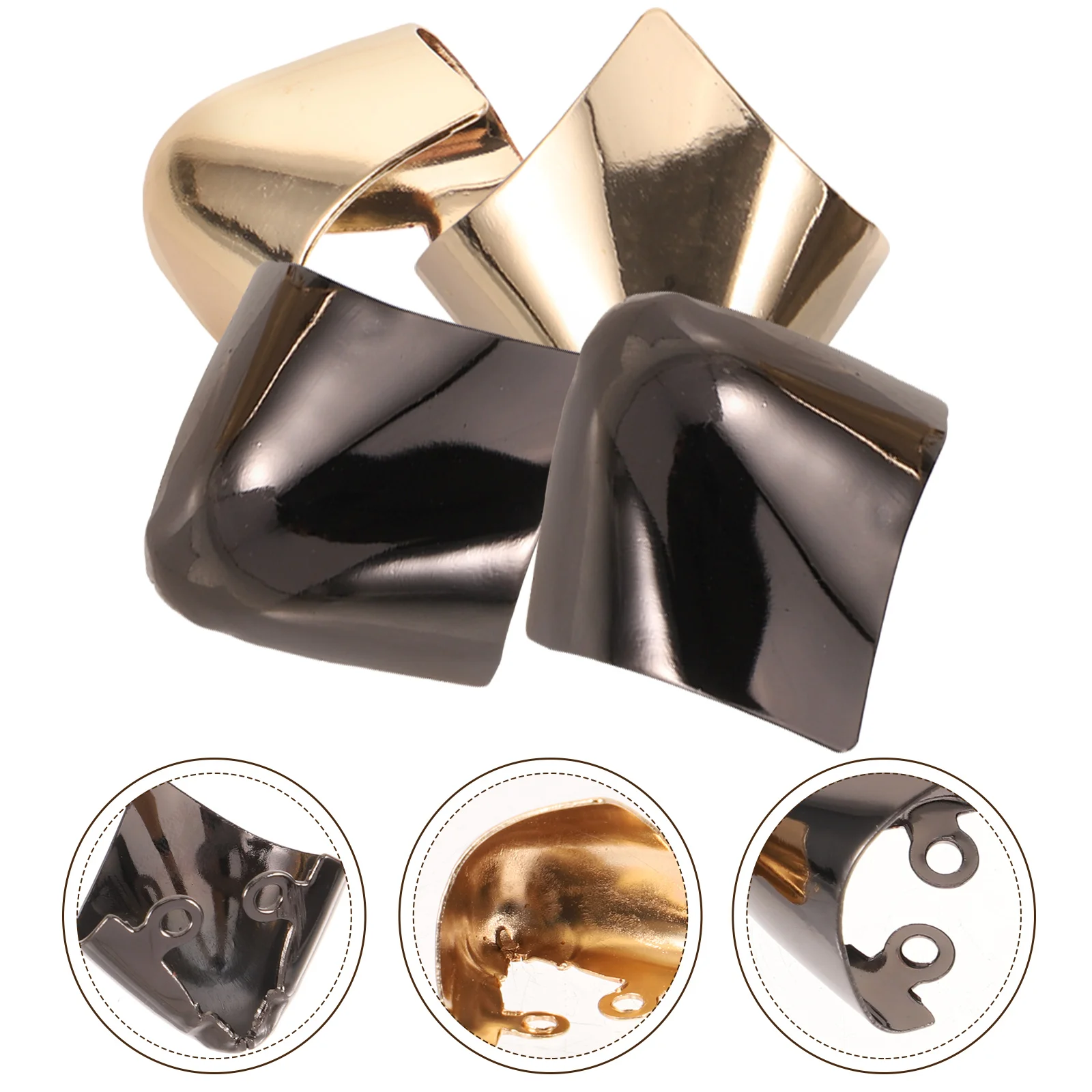 

2 Pairs Toe Protector Boot Heel Replacement Shoe Caps for Pointed Toe Heel Red Bootss Shoes Pointed Metal Protectors
