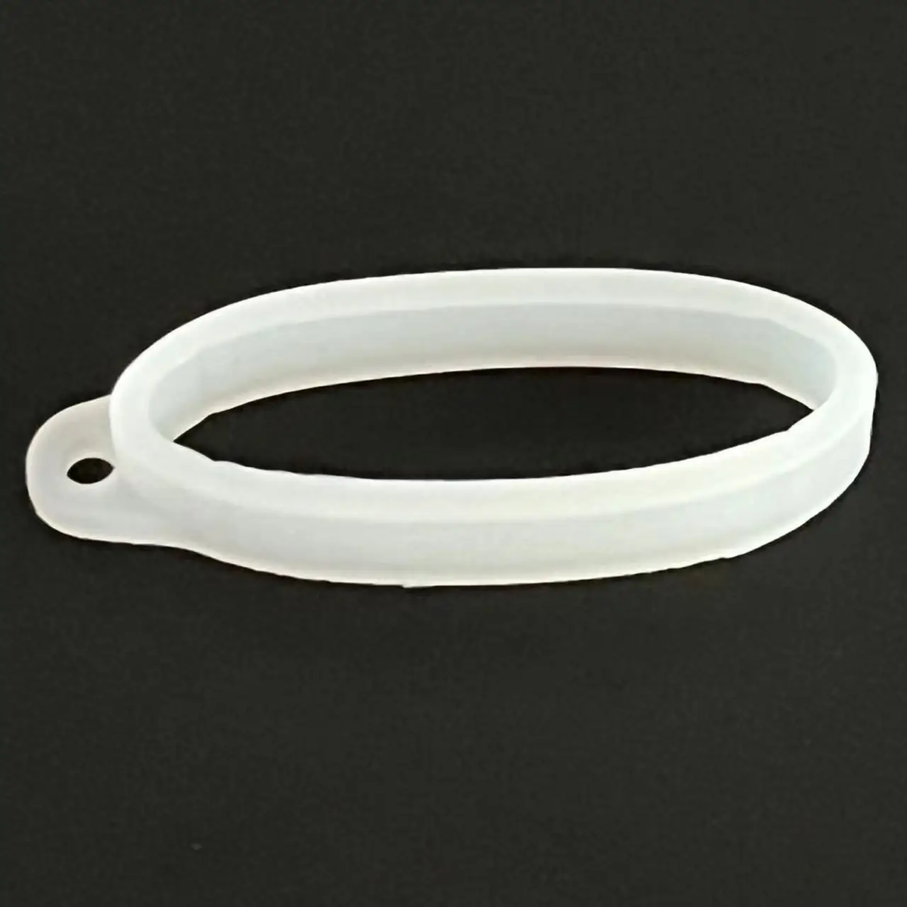 Silicone Ring Lanyard Band with Hanging Loop and Keychain Rubber Decoration