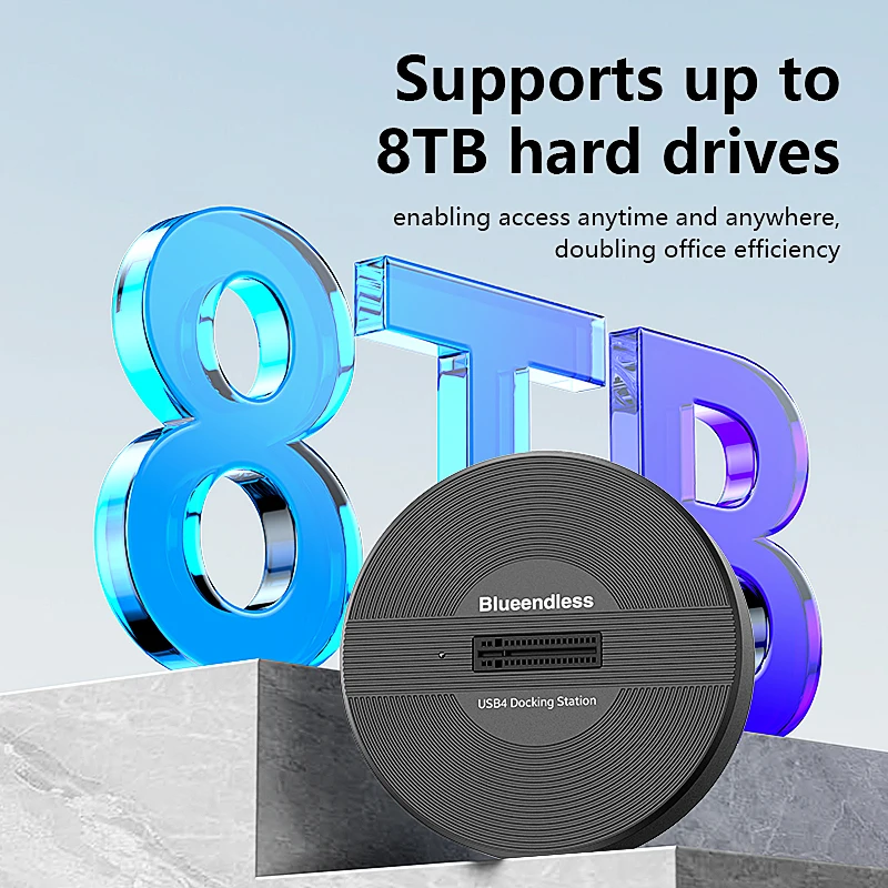 M.2 NVME SSD Docking Station 40Gbps High Speed Transfer External Compatible Thunderbolt 4/3 USB4.0 hdd docking station