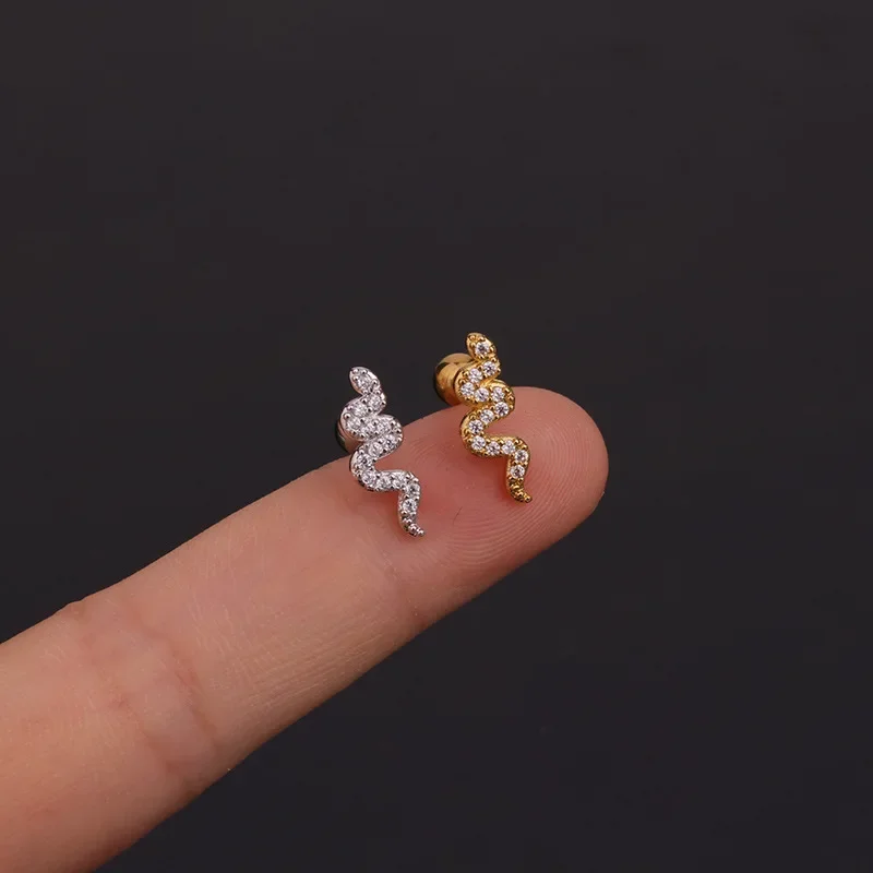 Stainless Steel Tragus Piercing Ear Stud Earring for Women Helix Tragus Studs Earring Trendy Jewelry boucles d'oreilles stud earrings