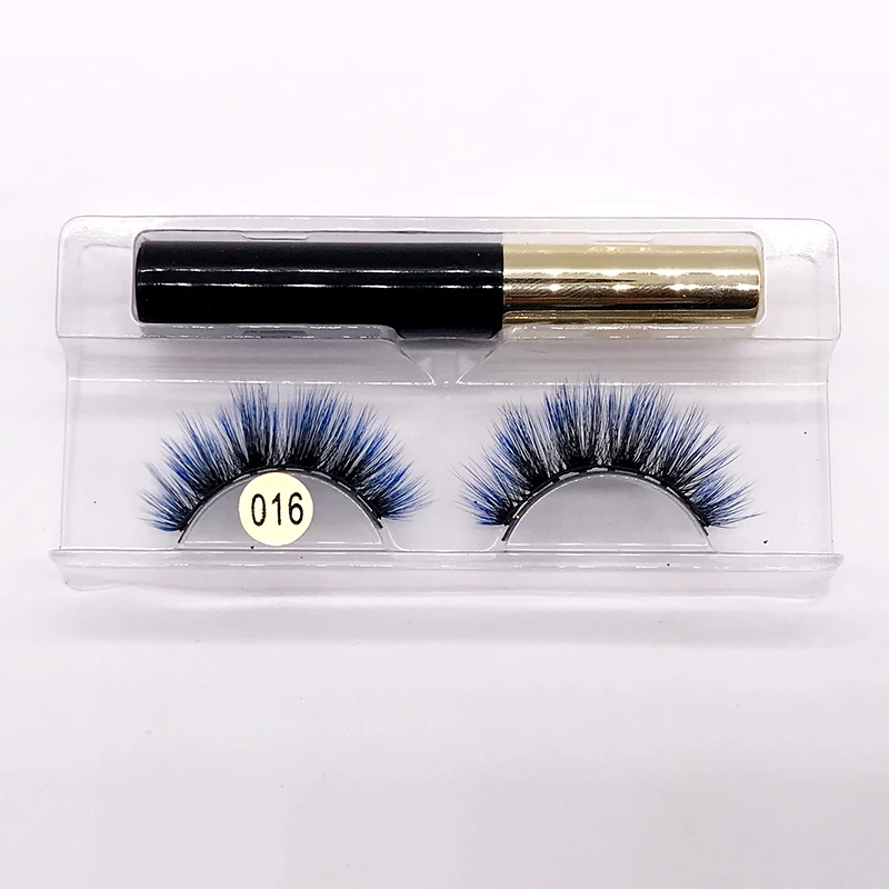 3D Fake Eyelashes Set Waterproof Magnetic Eyeliner COSPLAY