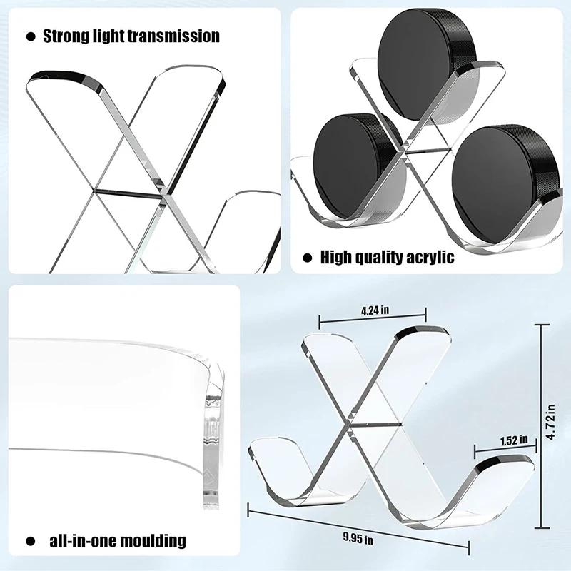 Clear Hockey Puck Display Case Acrylic Hockey Puck Display Stand Sports for 3 Pucks Holder Storage Decoration Gift