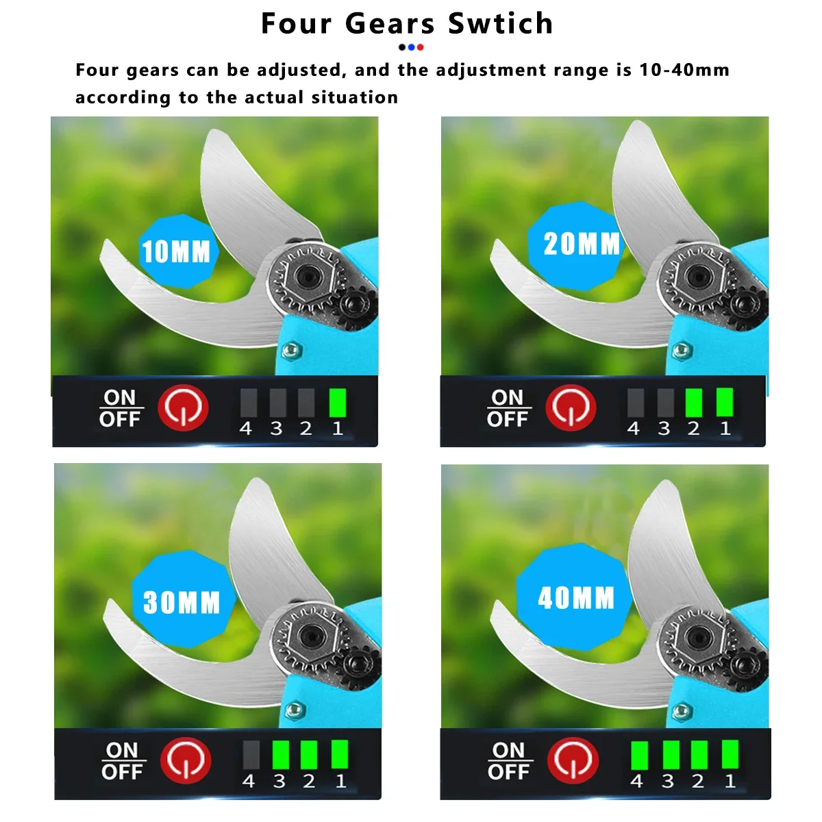 Brushless Electric Pruning Shears Pruner With 1.3-2.5m Reach Extension Pole Efficient Fruit Tree Bonsai Pruning Branche Cutter 3