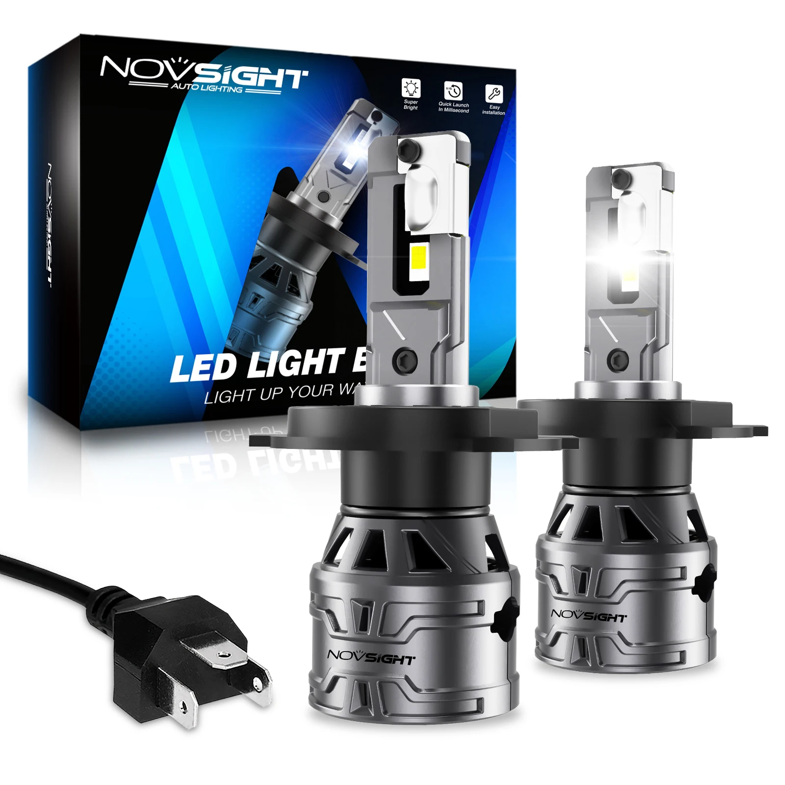 Kit De 4 Bombillas LED H7 6000K Blancas Para Suzuki GSXR600 Y GSXR750 – RIDROID, 50W Por Foco