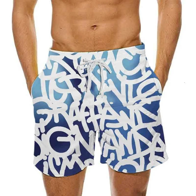 2024Abstract Pattern Men Board Shorts Swimwear Shorts Trunk Sports Pants Casual Men's 3d Tops Child Boy Beach Short Men Clothing 3