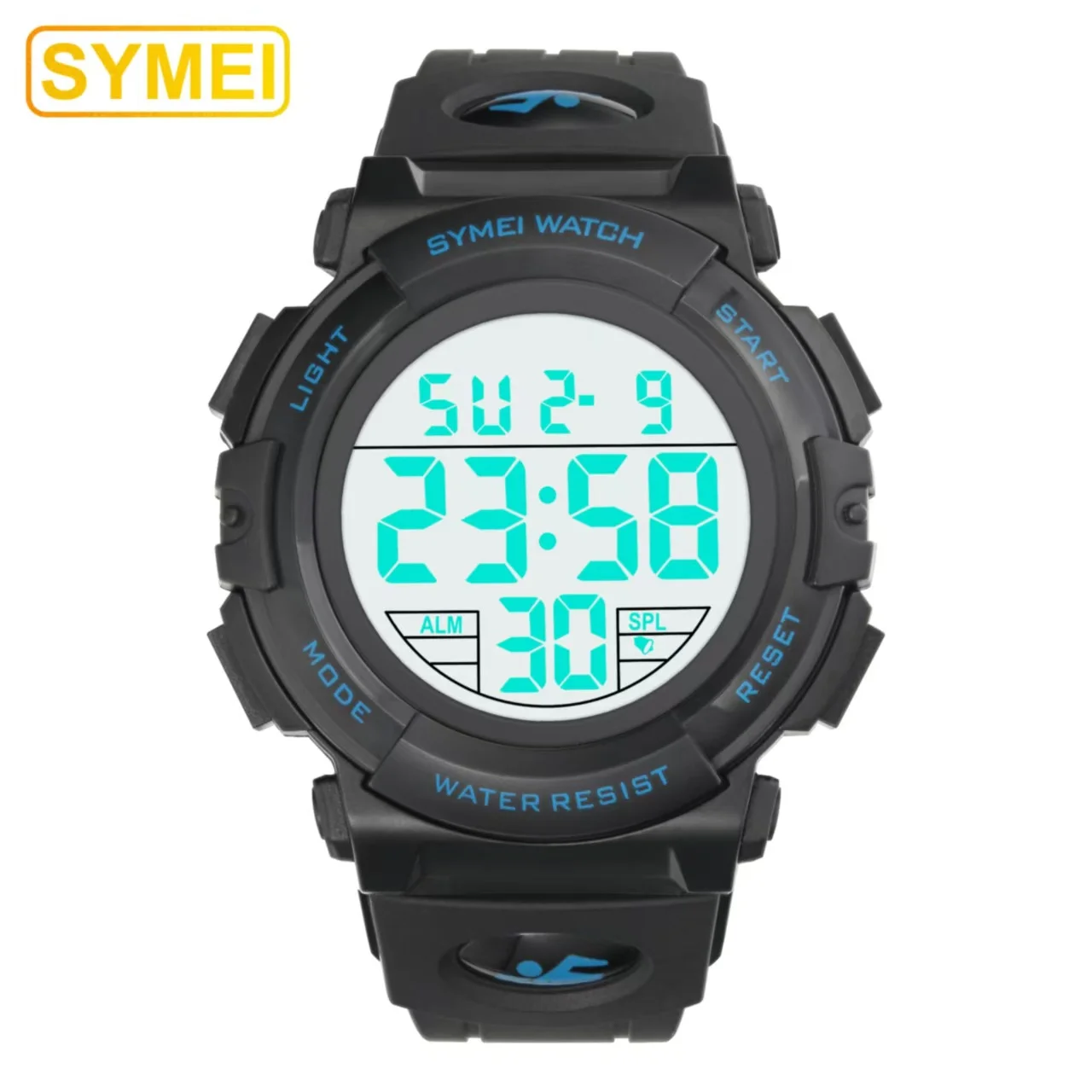 Multi functional single display electronic night light men's children's primary and secondary school waterproof watch_voghion.com