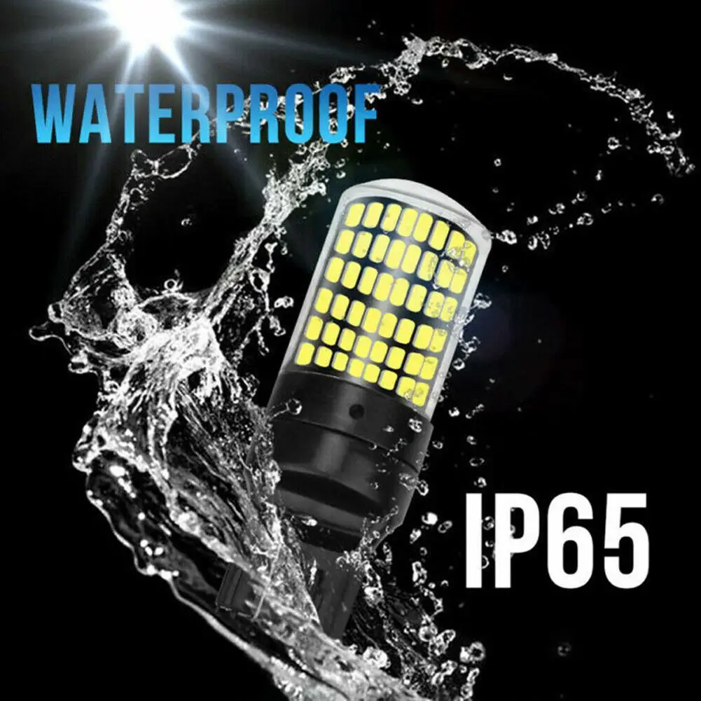 

Durable Turn Signal Light Tail Light Parking Light Parts Replacement T20 Vehicle W21W WY21W 12V DC 144SMD 2pcs