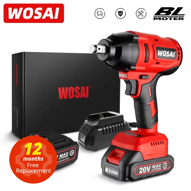 WOSAI MT-Series 600N.m 20V Brushless Electric Wrench Socket Li-ion Battery Cordless Impact Wrench For Car Tires Power Tools