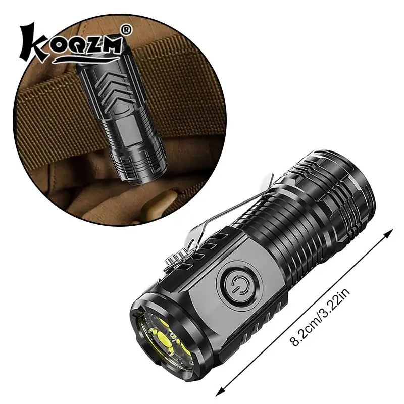 Torcia A Tre Occhi Monster Mini Flash Super Power Torcia Elettrica Luce Forte Ricaricabile Illuminazione Portatile Super Luminosa