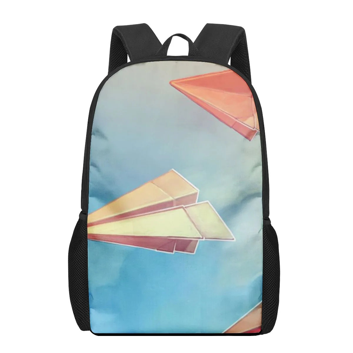 Рюкзак большой вместимости для девочек, с рисунком летательного аппарата и неба
