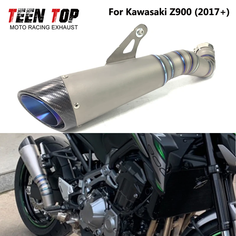 For Kawasaki Z900 Z 900 Slip-on Exhaust 2017 2018 2019 2020 2021 2022 Titanium Motorcycle Exhaust Esacape Moto Silencer Muffler