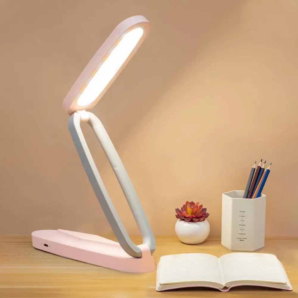 LED 책상 램프, 무단 조도 조절 접이식 테이블 램프, 3 색 온도, 눈 보호, 터치 컨트롤, 야간 램프, 독서등