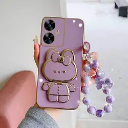 3 - in - 1 Multifunctional Phone Case with Lanyard and Stand for Realme P1 Pro (PURPLE)