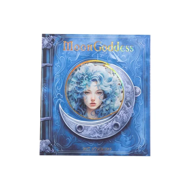 달 여신 시리즈 DIY 문페이즈 핸드북 캐릭터 장식 스티커, 스크랩북 스티커 팩, 30 매, 129x94mm