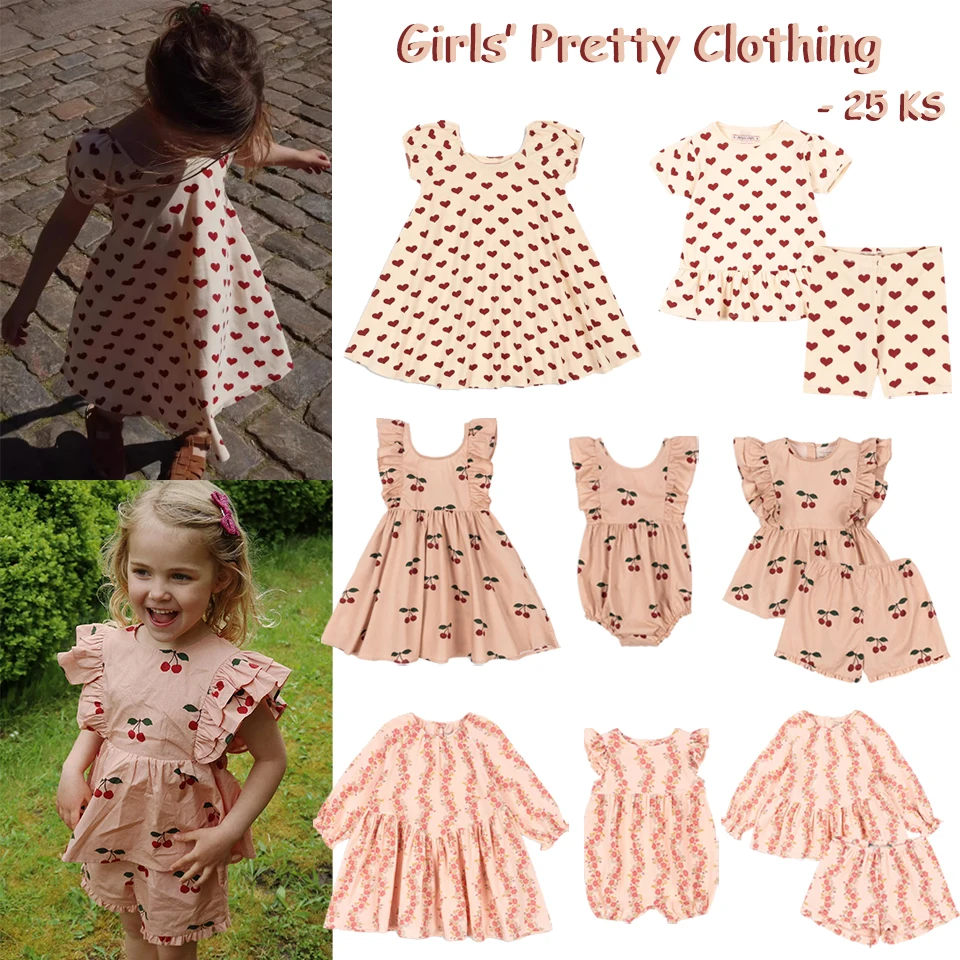Kids Floral Clothes Set KS Vacation Girls Cute Hearts Dresses Girl T Tops Shorts Baby Casual Soft Rompers Children Tee