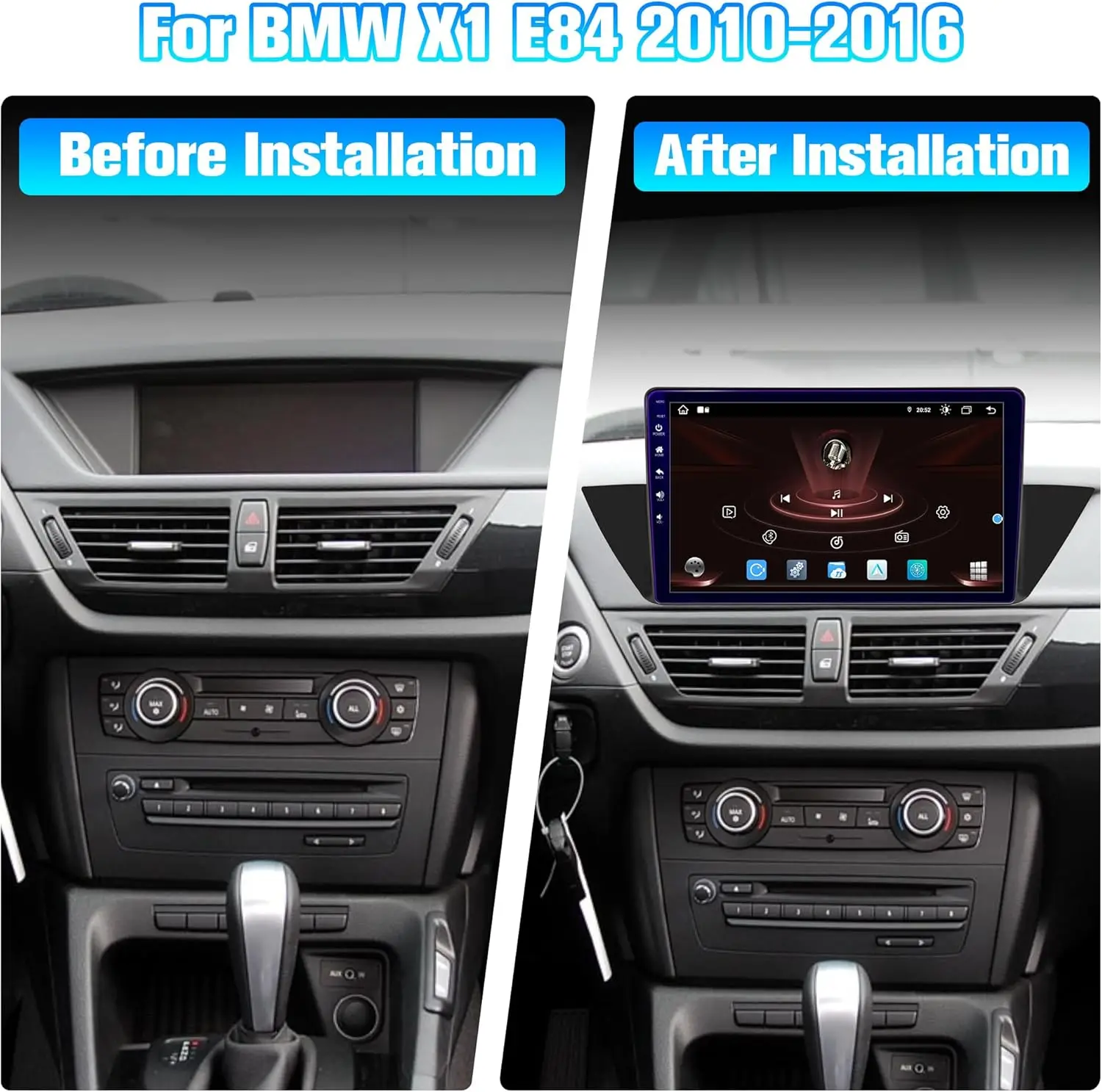 Android 13 Car Radio for BMW X1 E84 2010-2016, 10.1'' Blu-ray Touch Screen Car R