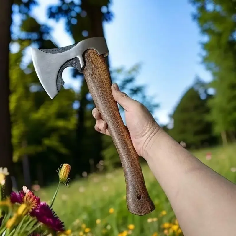 Outdoor Hand Axe High Carbon Steel Hatchet Firewood Tactical Survival Ax Camping Supplies Axe Professional Self Defense
