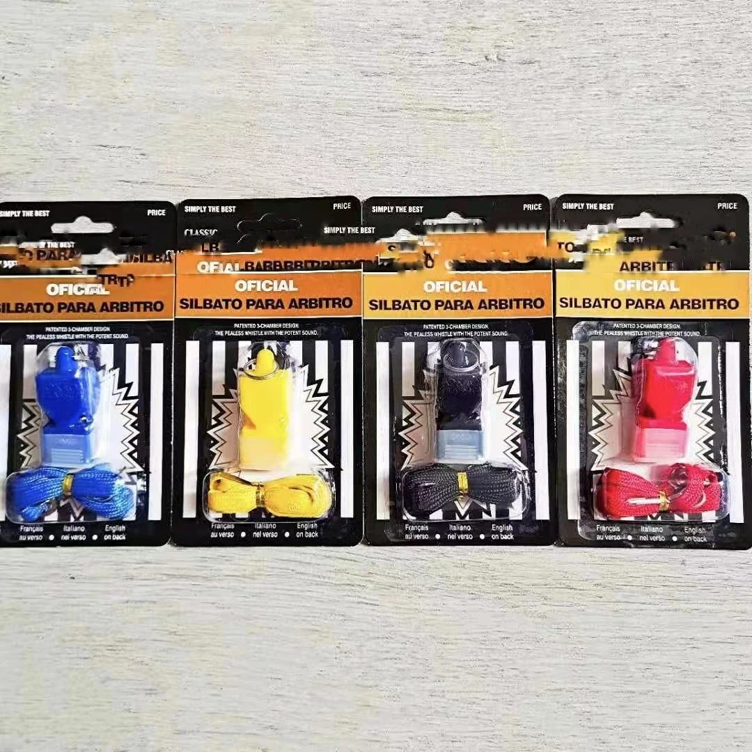 1pc Retail Colorful Whistle And Lanyard In Blister Packing