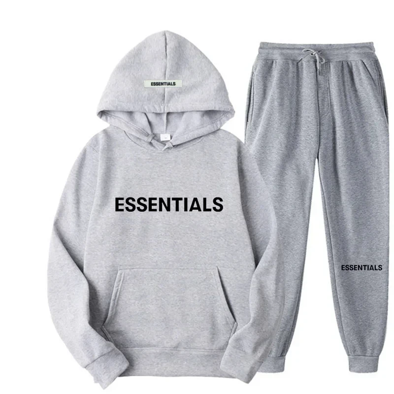 

ESSENTIALS HOODIE SET Men's and Women's Sweatshirt Letter Printing Brushed Super Dalian Hoodie Fashion Hip Hop Street