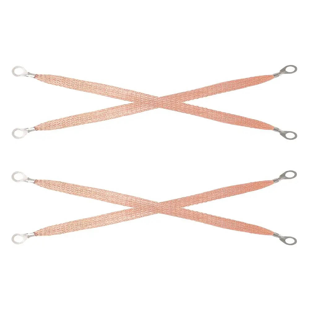 4 Pcs Cable Earthing Strap Clamps Cars Belt Accessories Pure Copper Automotive Ground Electric Wire Terminals