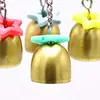 Parrot Bite Toy Four Corner Stainless Steel Parrot Bite Soup Spoon String Toy Puzzle Swing Hanging Ring Bird Toy 2