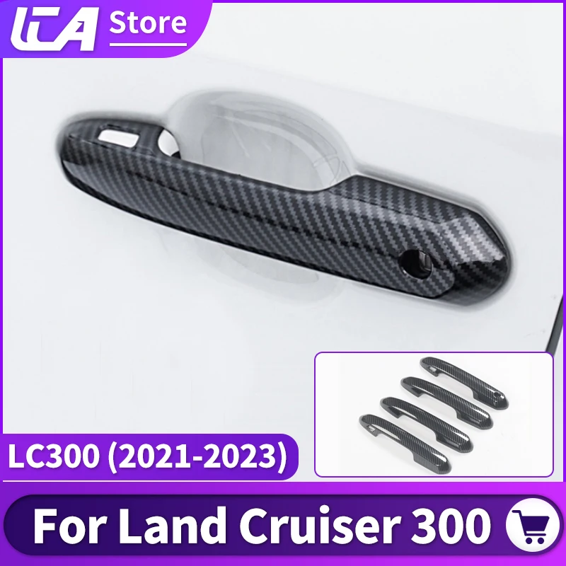 

Наружная ручка из углеродного волокна для Toyota Land Cruiser 300 Lc300 2021 2022, декоративные аксессуары, обновленный Стайлинг, автомобильная дверная ручка