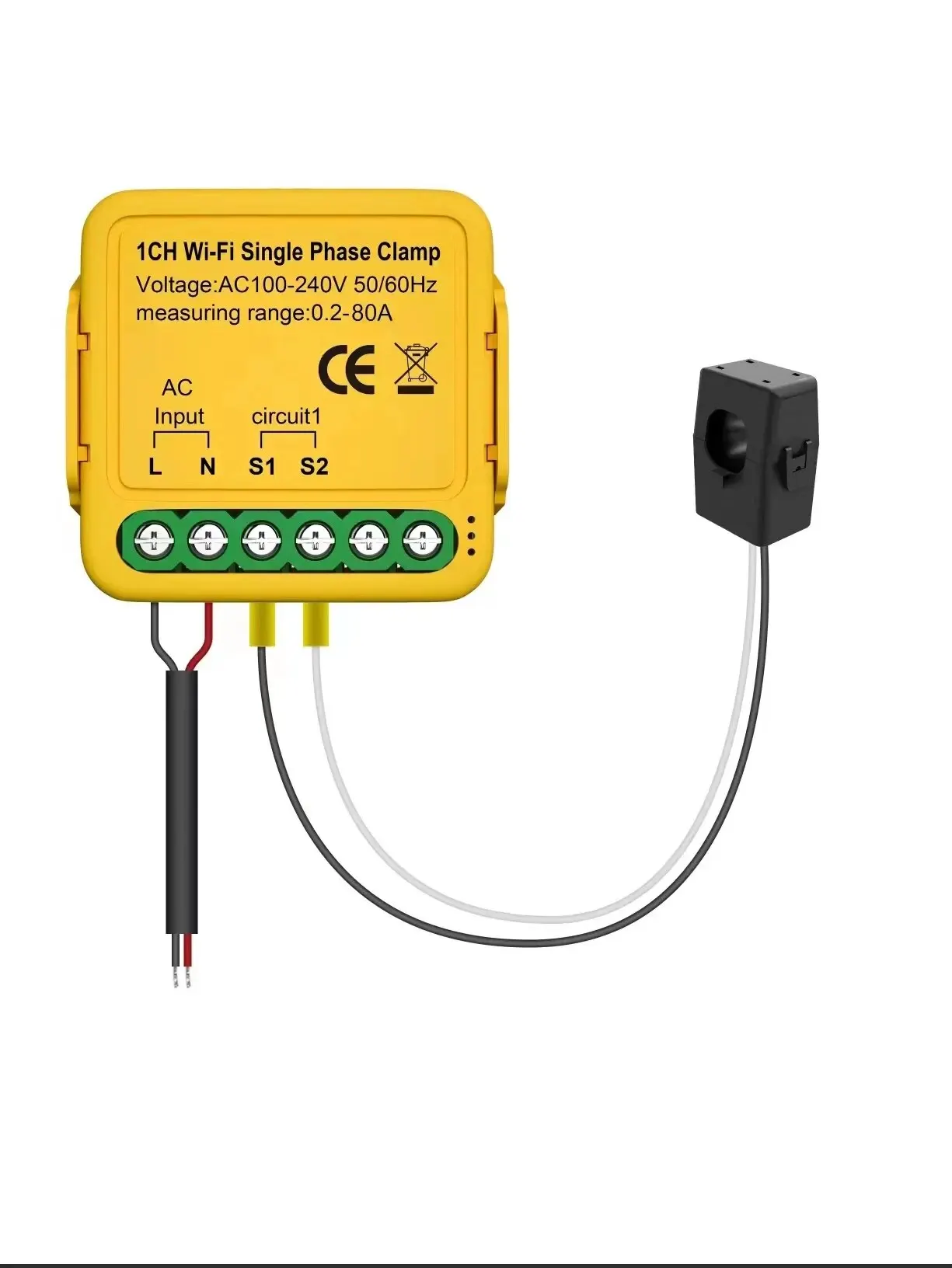 Smart Life WiFi Energy Meter & Current Sensor for Electrical Monitoring