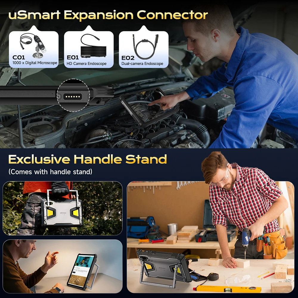 Ulefone Armor Pad 5 Pro 5G Rugged Tablet 24200 mAh  Android 15 Tablet 12GB+20GB RAM ，512GB ROM 64MP 120W GPS NFC