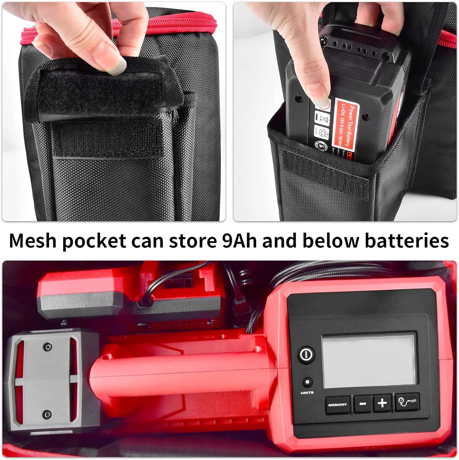 Air Compressor Bag Milwaukee M18 Inflator 2848-20/2771-20 Air Pump Box Milwaukee Tools Storage Holder storage bag,storage box,storage organizer,bag organizer