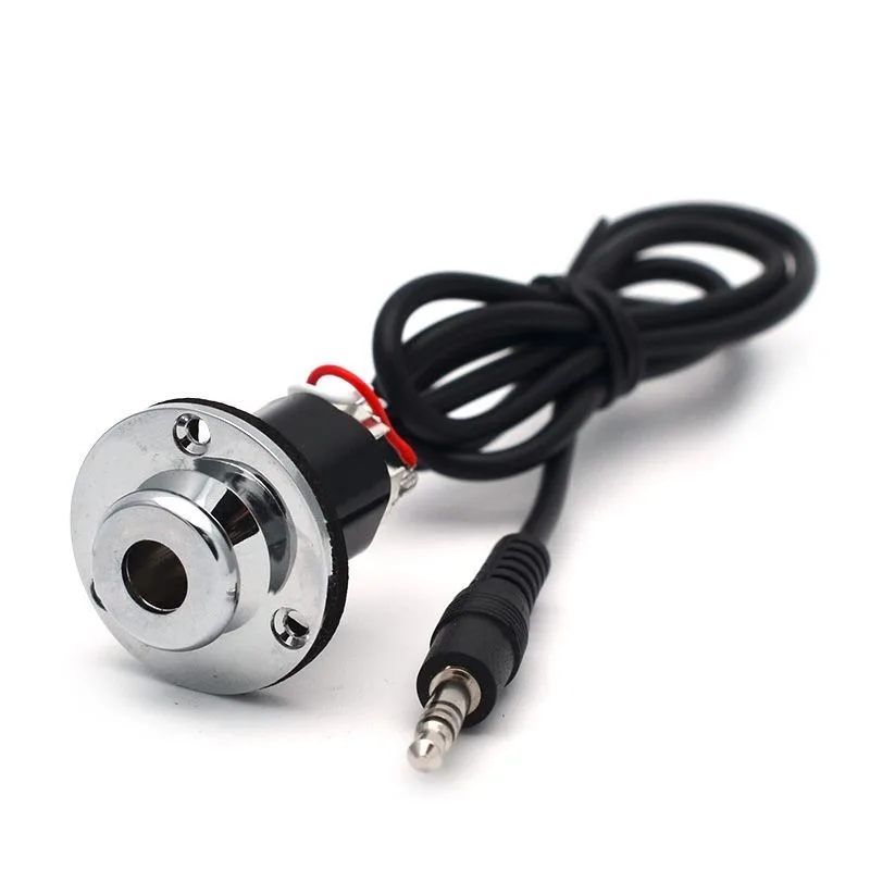 

Соединительный кабель с аксессуарами для пикапа, деревянный соединительный кабель с хвостовиком гитары, штекер 3,5, гнездо с хвостовиком, кабель адаптера для пикапа