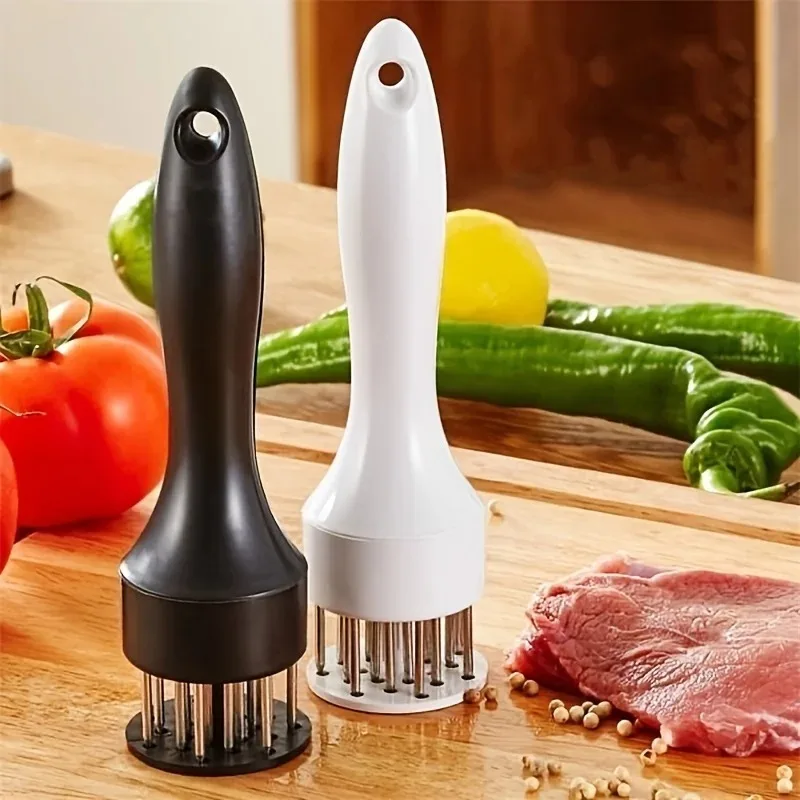 1PC Stainless Steel Steak Meat Tenderizer Hammer Loose Meat Needle Household Punching Daily Tendon Breaker Inserting Needle
