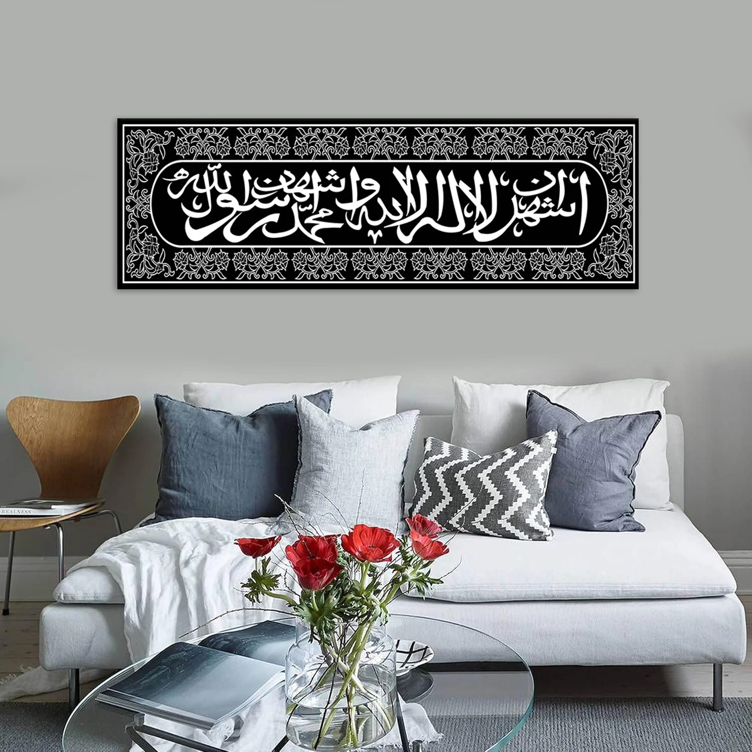 لوحة فنية إسلامية بدون إطار، طباعة على قماش، ملصق ملون تجريدي عربي لشهر رمضان ومسجد، مناسب لتزيين غرفة المعيشة والمنزل