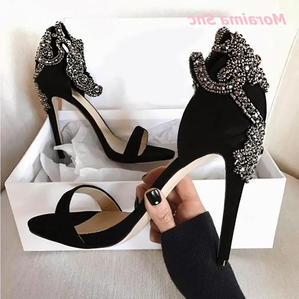 

Женские босоножки из овечьей кожи BlingBling, удобные вечерние туфли на тонком каблуке с круглым носком и змеиным ремешком, Лидер продаж в 2022