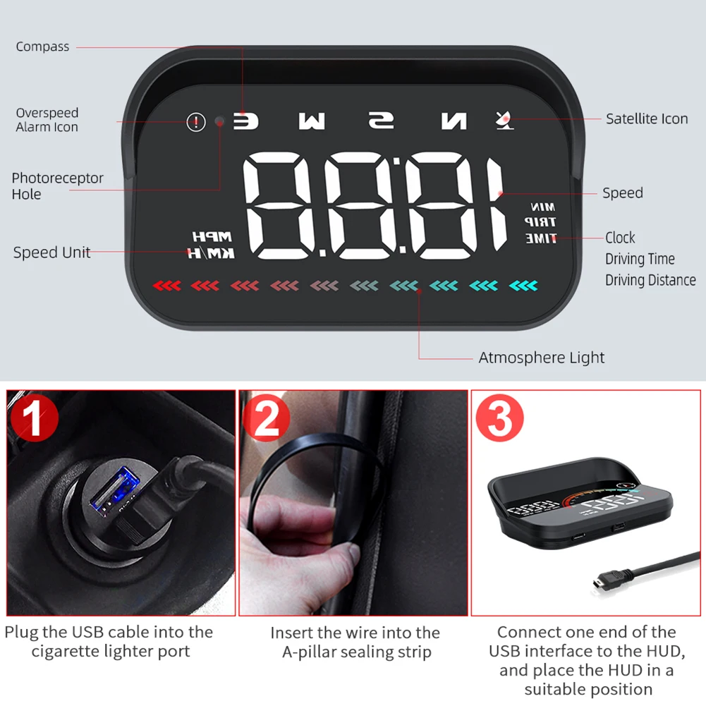 ڵ  ÷  溸  HUD LCD ÷,  ӵ 跮 HD  ũ,   