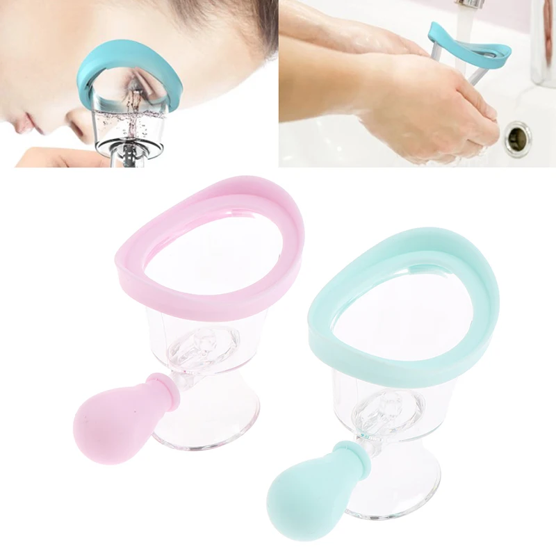 Silicone Eye Wash Cups Eyes Cleaner Flushing Rinse Cups Bath Eyewash For Elderly Women Men Children students 2 colors eyewash cup