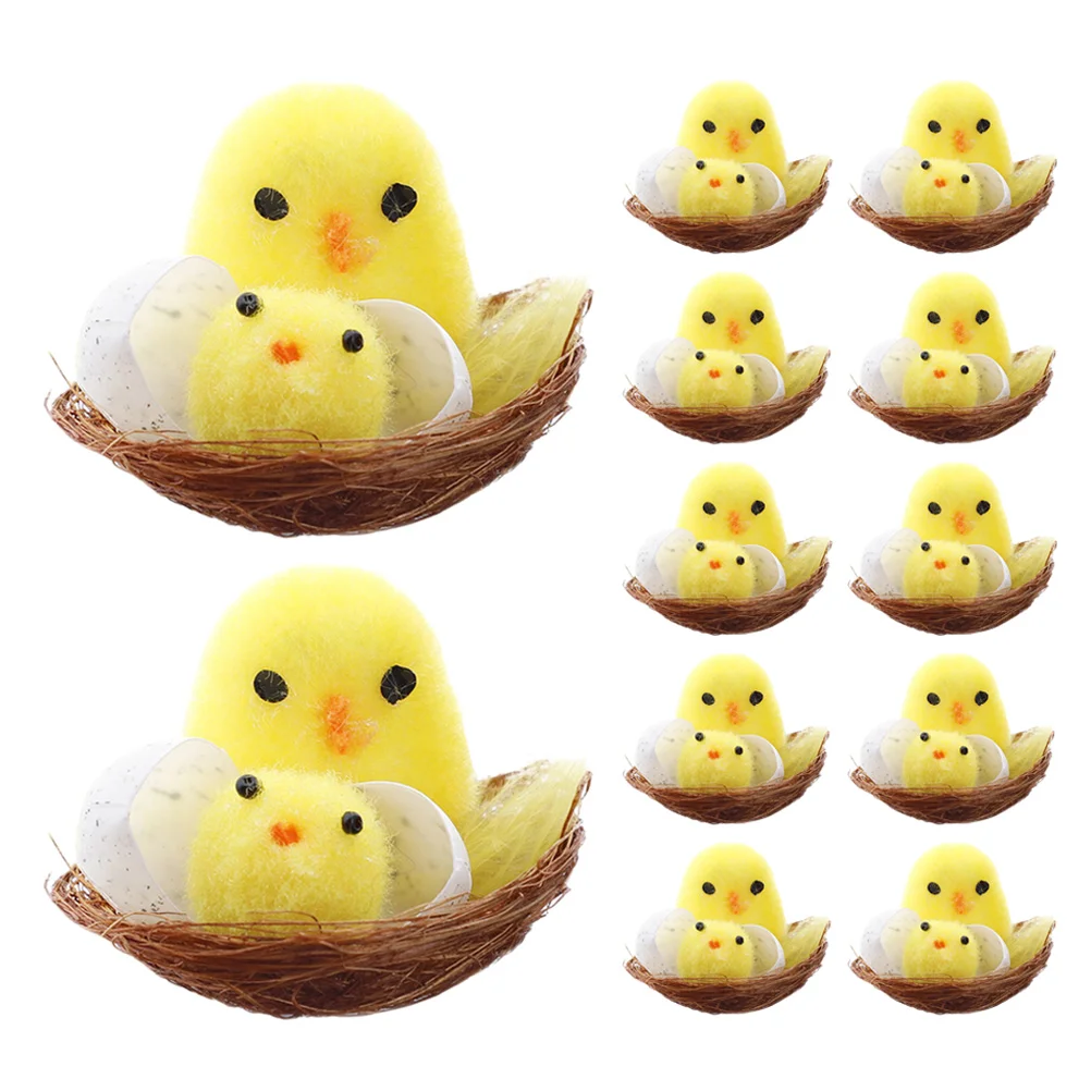 

Easter Fluffy Chicks with Nest Easter Chicks Mini Chicks Fuzzy Chicks Easter Easter Party Favors