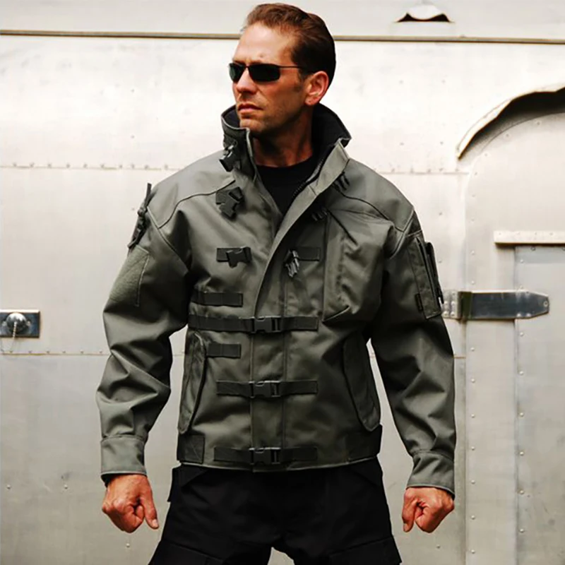 Chaqueta táctica militar de alta calidad para hombre, impermeable