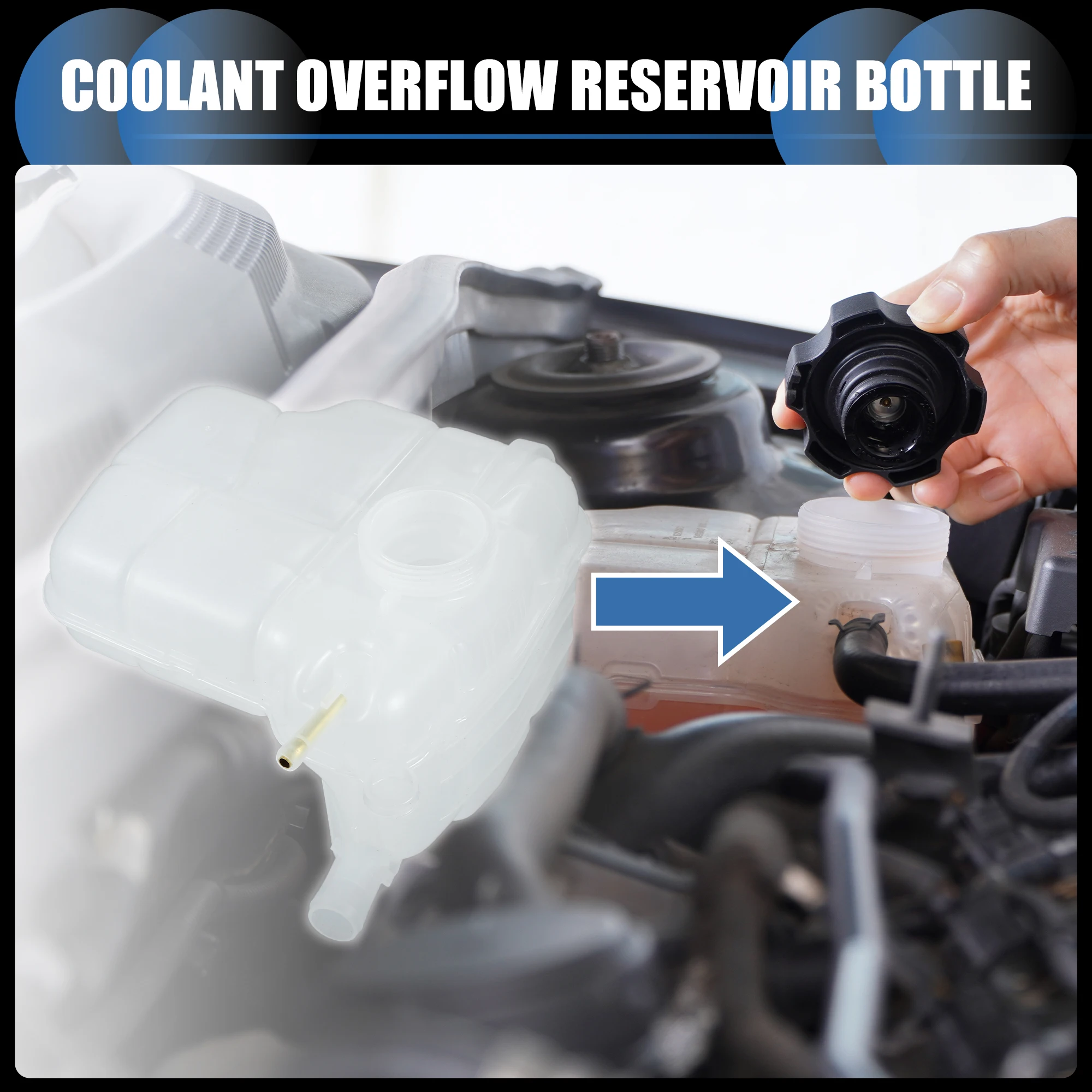 쉐보레 크루즈 2016용 UXCELL 냉각수 확장 오버플로우 탱크 No.13256823/13370133