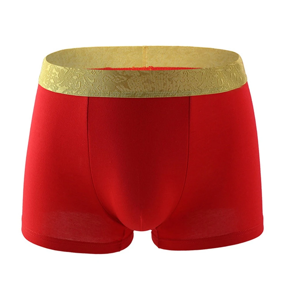 

Men Boxer Briefs U Convex Sexy Underwear Dragon Pattern Loose Fit Comfortable Breathable Boxershorts Elastic Hombre Underpants
